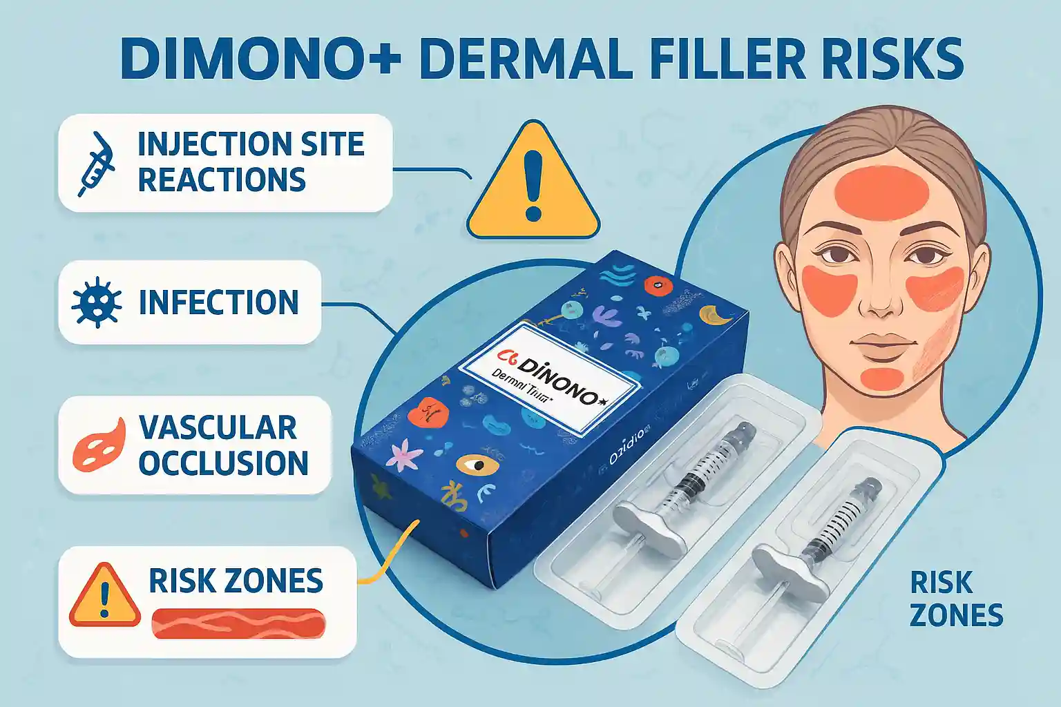 عوارض مزوفیلر دیمونو در عضلات صورت و عدم قرینگی