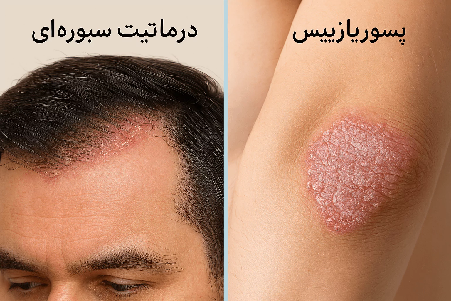 درماتیت سبوره چیست و چگونه درمان میشود؟ 2 پسوریازیس در مقابل درماتیت سبوره: تشخیص تفاوت ها