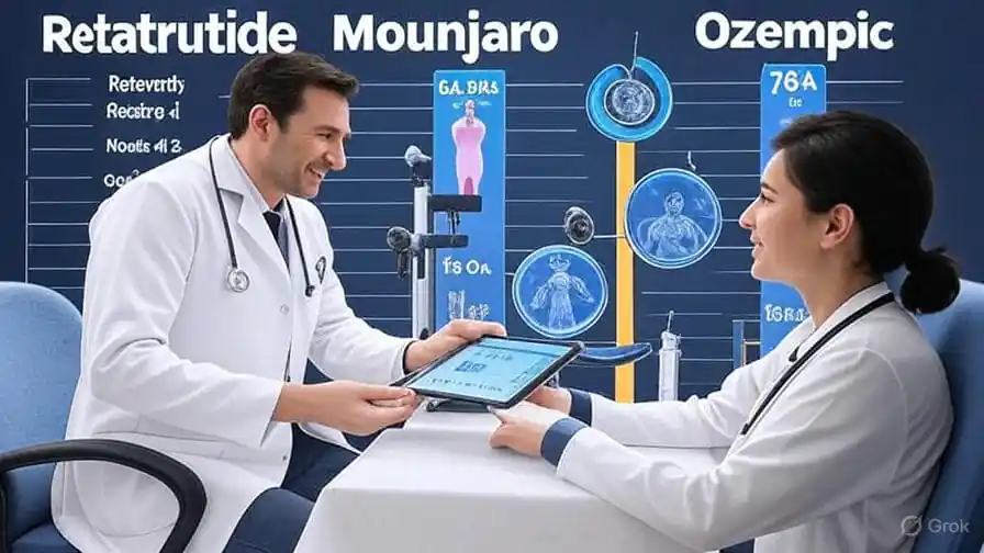 مقایسه آمپول لاغری ریتاتروتاید با مونجارو و اوزمپیک